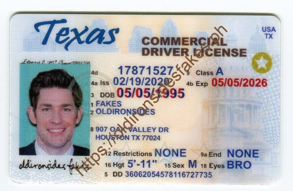OldIronsidesFakes PH - Texas Driver License(Old TX O21 CDL)