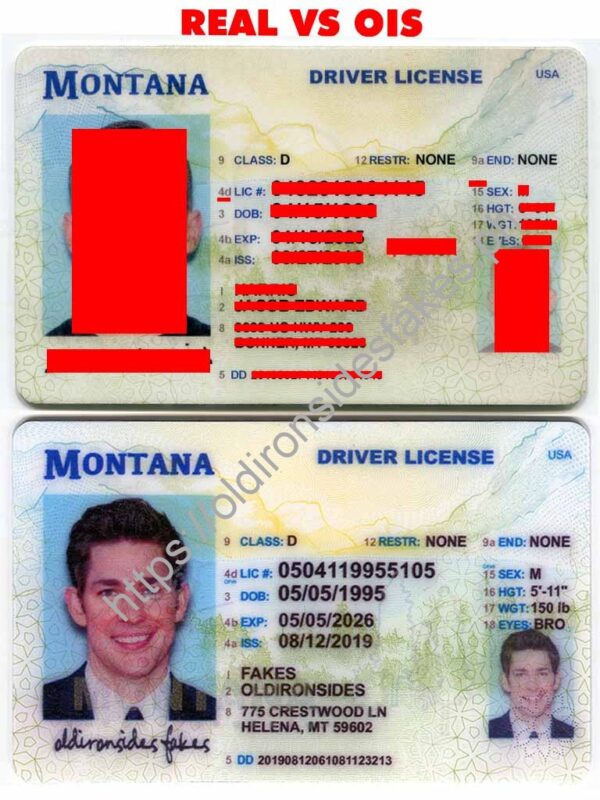 Montana Driver License (MT) - OldIronsidesFakes PH