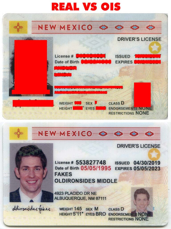 New Mexico Driver License (NM) - OldIronsidesFakes PH