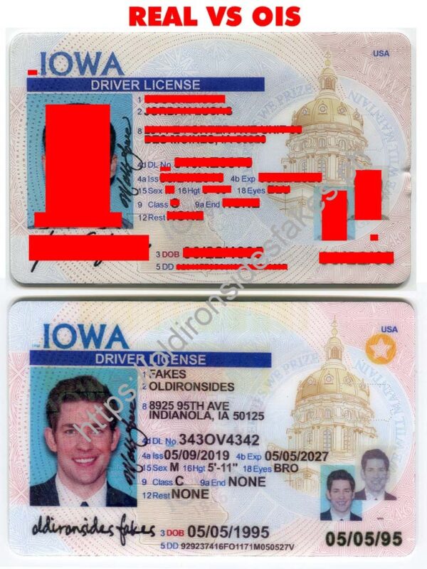 Iowa Driver License (IA) - OldIronsidesFakes PH